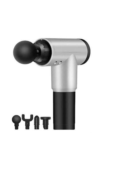 Generic Aparat de masaj profesional, Pistol de masaj – Percuție, 4 capete