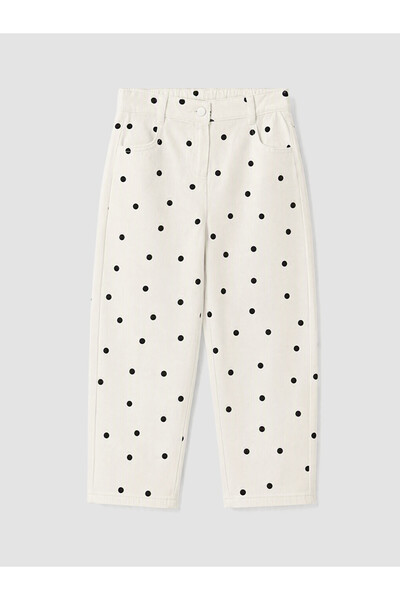 LC Waikiki LCW Kids Elastic Waist Polka Dot Girl's Trousers