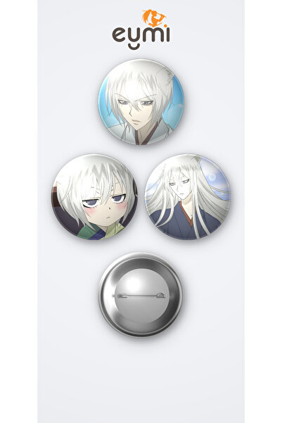 Eymi Design Kamisama Kiss Animesi Tomoe 3'lü Metal Rozet Seti 58mm İğneli But...