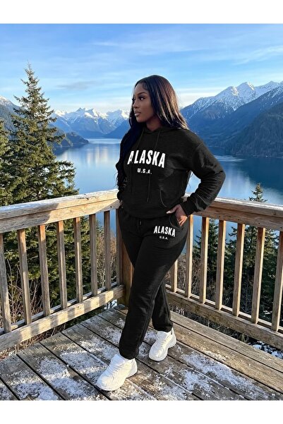WOODROFFE Unisex Alaska Oversize Hooded Tracksuit Set Loose Fit