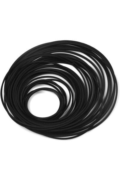 Shinekoo Set of 120 square rubber belts for cassette players, dimensions 26-1...