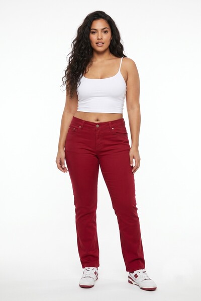 BIGSIE Women's Colorful Low Waist Canvas Pants Blt-01029