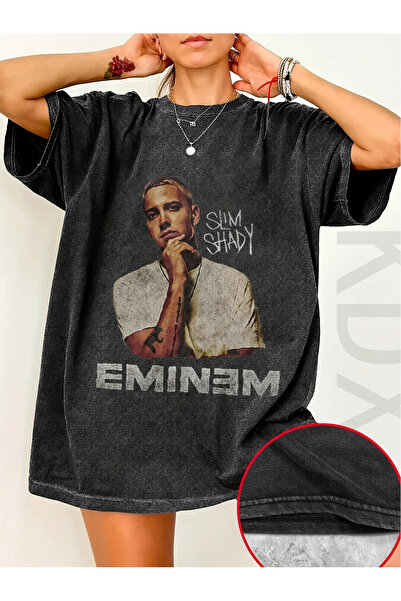MSEF تي شيرت فضفاض للجنسين من Eminem Rap Hip Hop، قميص قطني عصري