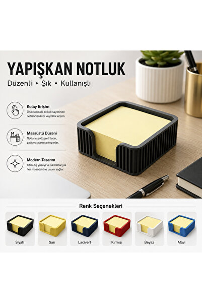 MYE TEKNOLOJİ Sticky Note Holder Desktop Post-It Organizer Note Paper Organizer