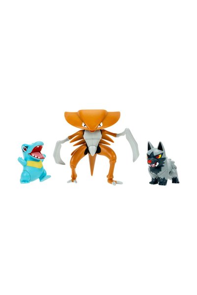 Pokemon Бойни фигурки Пучиена, Тотодайл и Кабу, 3 броя (PKW4554)