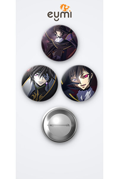 Eymi Design Code Geass: Lelouch of the Rebellion Lelouch Lamperouge 3'lü Meta...