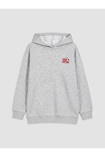 LC Waikiki Hooded Printed Girls' Thick Sweatshirt