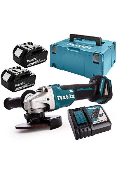 Makita Polizor unghiular DGA506RTJ, disc 125 mm, 18V, 8500rpm, 2 acumulatori ...