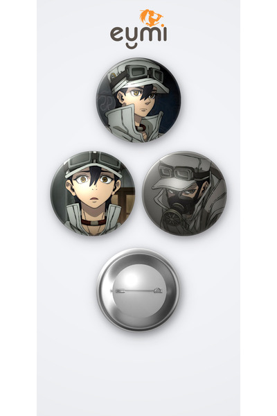 Eymi Design Gachiakuta Animesi Follo Tunito Anime 3'lü Metal Rozet Seti 58mm ...