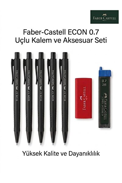 Faber Castell Faber-Castell Econ Urban Siyah 0.7 Mm Versatil Kalem 5'li Set -...