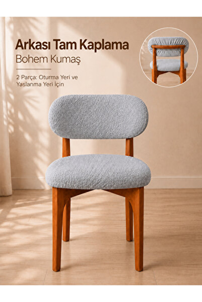 coverbox Bohemian Chair Cover with Full Back Coverage, Flexible Elastic, Wash...
