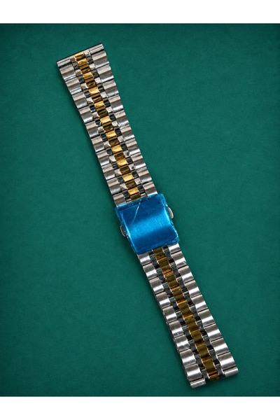 Stainlesss stellss %100 Paslanmaz Çelik Premium Two tone Saat Kordonu 22mm