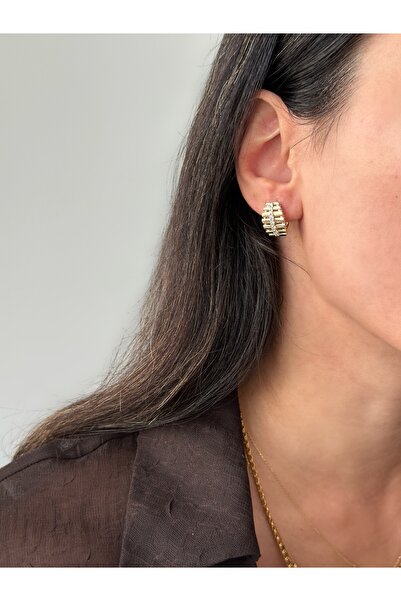 ringbox Gold Stone Slice Earrings