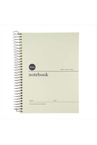 Morning Glory Yellow 3000A Çizgisiz Defter 26x18,5 cm Yeşil 241NO026