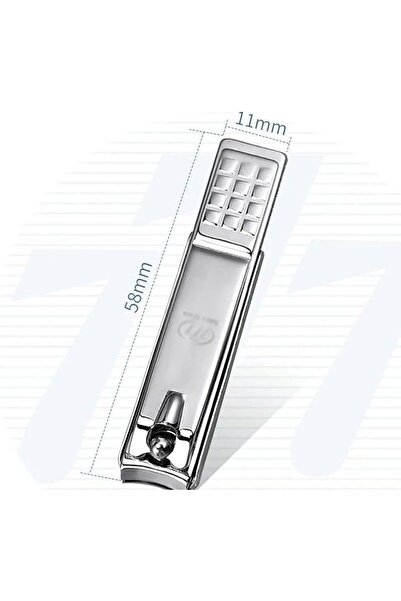 OEMS Metal Silver Color Nail Clipper Cutter with Ribbed Handle for Easy Use