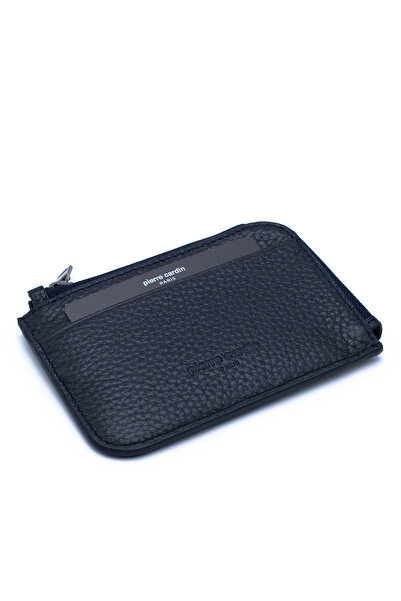 Pierre Cardin Navy Blue Unisex Leather Card Holder 0846K7N