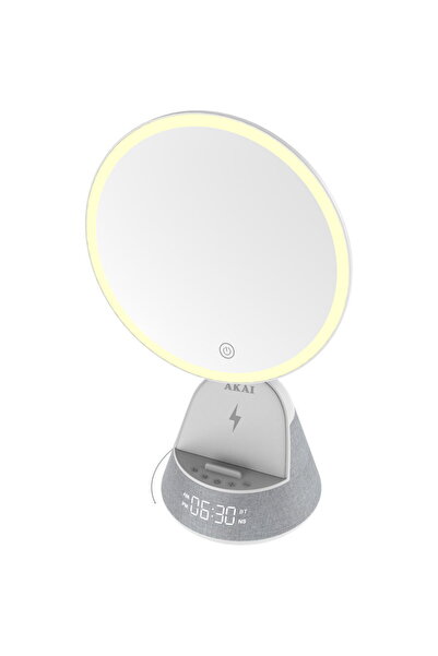 AKAI Radio ceas ACRW-4000M,alarma, Oglinda cosmetica LED, Incarcator wireless...