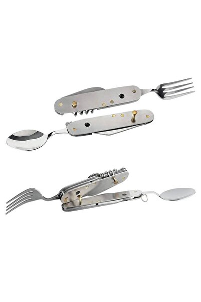 mykhediyevesanatatölyesi 6-in-1 Multi-Purpose Stainless Steel Foldable Campin...