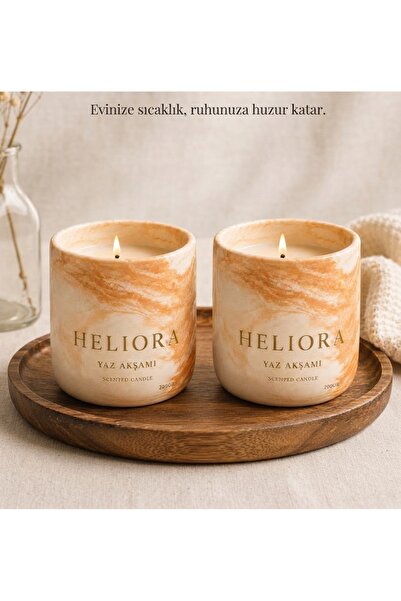 2'li Set Yaz Akşamı Beton Kokulu Mum (200 gr)