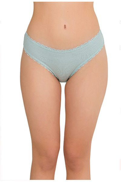 İlke Women'S, 92% Cotton, 8% Elastane, Waistband with Lace Detail, 12-Piece B...