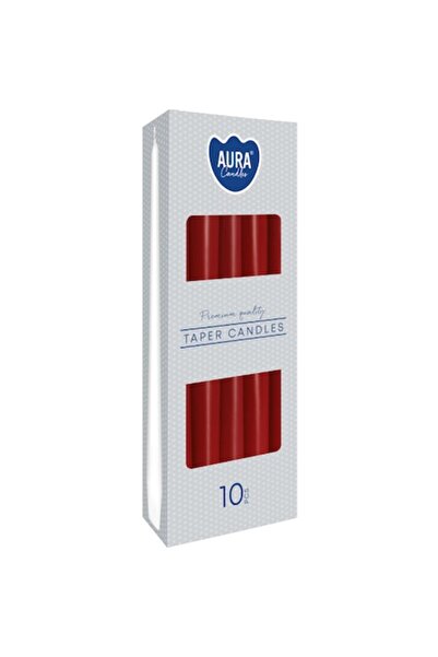 BISPOL Set 10 piese Lumanare ConicanPremium S30-036 Burgundy -Visiniu