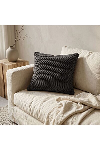 Penelope Maren Knitted Cushion Cover 45X45 cm - Anthracite