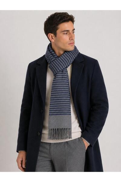 Wearflawless Men's Polyviscose Winter Scarf, Soft Textured Patterned Men's Sc...