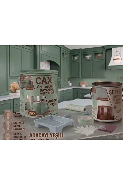 caxcolors CAX Özel Amaçlı Dayanıklı Yüzey Boyası ve Şeffaf Sıvı Cam Vernik Se...