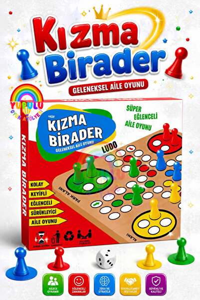 YUPULU Ahşap Kızma Birader Geleneksel Eğlenceli Aile Oyunu Okul Etkinlik Eğit...