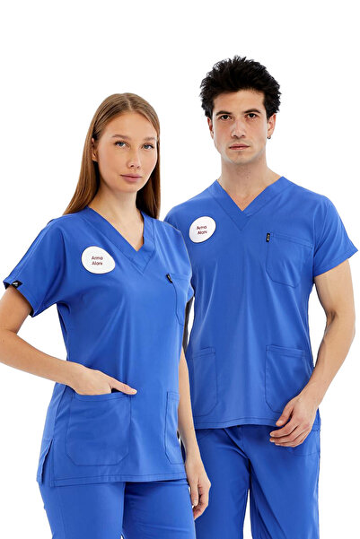 Çatı Medikal Uniformă de bază pentru personalul de curățenie Lycra Scrubs (Un...