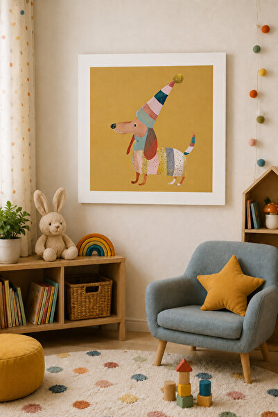 JHAAR Masă din MDF cu aspect de cadru modern, cu design drăguț de cățeluș - M...
