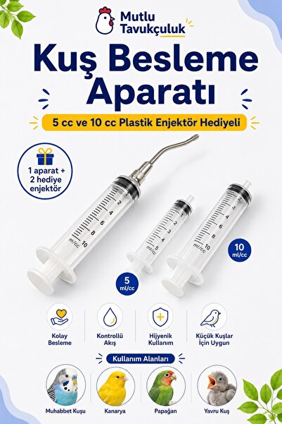MUTLU TAVUKÇULUK Kuş Besleme Aparatı Muhabbet Kuşu Kanarya Sultan Papağanı Çe...