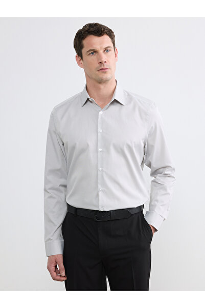 LC Waikiki Cămașă bărbătească din gabardină, cu model, croială slim fit