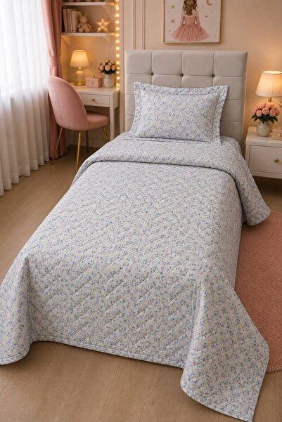 AHSEN TASARIM Tembel İşi̇ Single Person 4 Season Multi-Purpose Quilt with Piq...