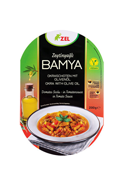 Zel Zeytinyağlı Bamya 3 ADET 200 g - Domates Soslu Vegan Hazır Yemek