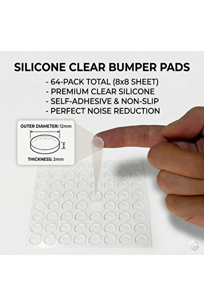 Choice9 OD12X2mm 64PCS 100Pcs Soft Silicone Rubber Anti Slip Bumpers Feet Pad...