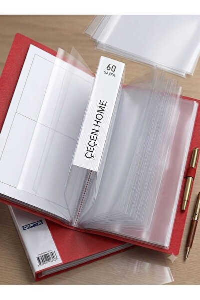 ÇEÇEN HOME 60-Page Presentation Folder A4 Format with Transparent Foil and Bl...