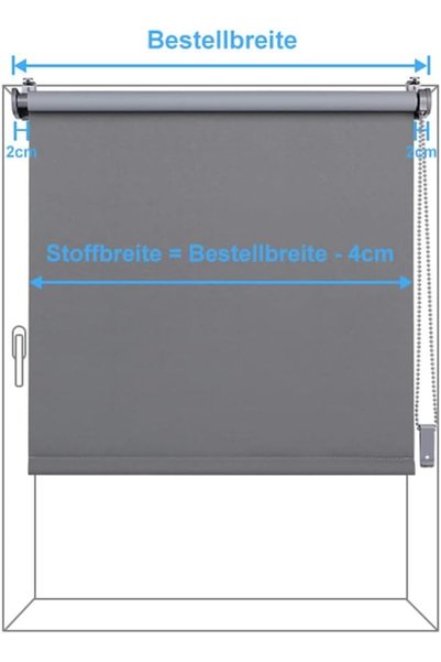 OtherMax Rulou Termic Opac Gri 40x130 cm, Fără Găurire — rulou blackout gri, rulouri fara gaurire, rulou term