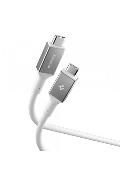 Spigen Καλώδιο Δεδομένων και Φόρτισης USB-C - USB-C EB10020CC, 100W, 2μ, Λευκό