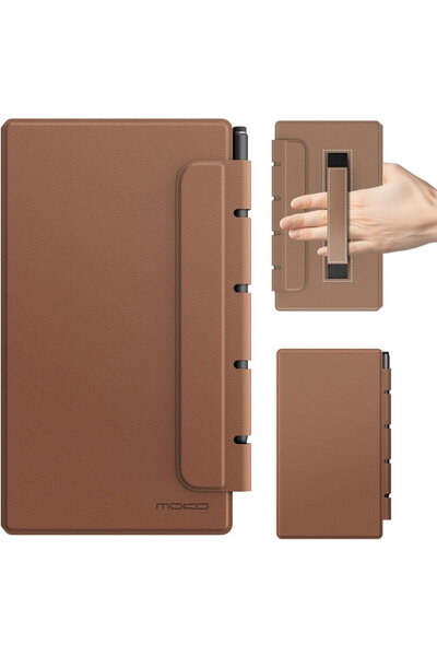 MOKO Book Folio Case for Remarkable Paper Pro Move 7.3", Magnetic, Brown