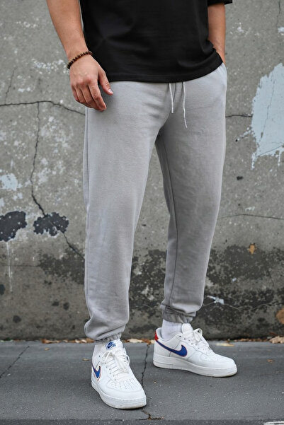 INFLUYENTE Men's Regular Sweatpants with Elastic Cuffs, 3 Thread Count, Ribbe...