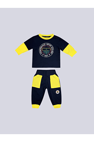 Fenerbahçe Lacivert Çizgi Logolu Bebek Takım