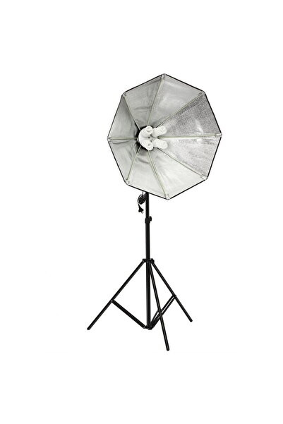 OEM Kit suport pentru 4 becuri cu fasung E27 + softbox octogonal 65cm + stati...
