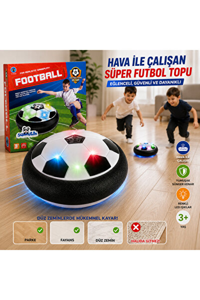 İmraden Havalı Futbol Topu Renkli Işıklı Küçük Boy Havalı top