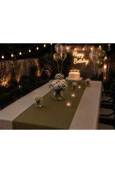 OCTOPUS BAZAAR Chiffon Runner, Special Occasion, Celebration, Organization Tablecloth 75*190 cm (10 Pcs)
