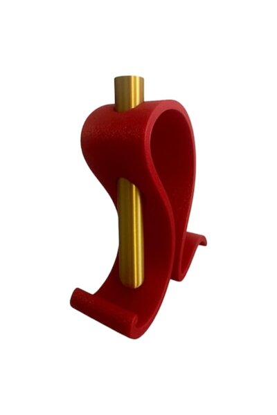 OEM Vază decorativă spiralată 3D, Roșu / Auriu