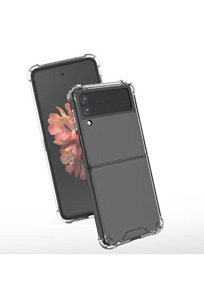 aldtelekom Galaxy Z Flip 3 Kılıf Darbe Önleyici Anti Shock Özellikli Kamera Korumalı Silikon