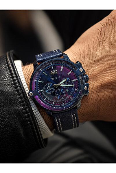 Ferrucci Ferucci Male Navy Blue Strap Watch