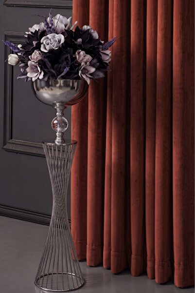 istper Tile Velvet Textured Background Curtain Single Panel Without Folding P...