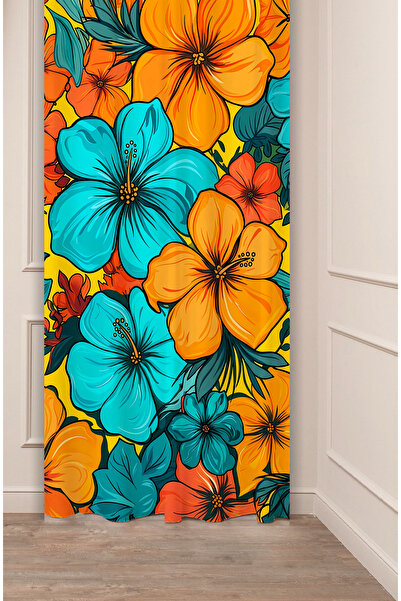 GREENDECOR Retro Flowers and Heart Motifs Artistic Digital Printed Background...